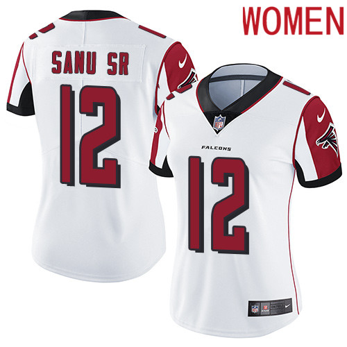 2019 Women Atlanta Falcons 12 Sanu Sr white Nike Vapor Untouchable Limited NFL Jersey